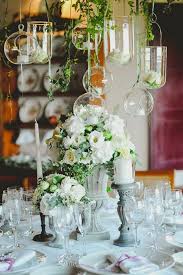 Grey Urn Centrepieces With Hanging