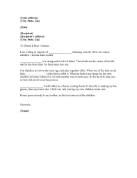Child Custody Letter Under Fontanacountryinn Com