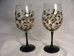 Leopard Print Wine Glass Glasses With