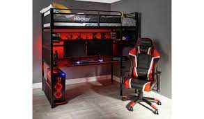 Welcome to hidden desk beds. Buy X Rocker Battle Bunk Gaming Bed With Xl Gaming Desk Black Kids Beds Argos