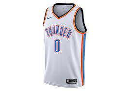 Russell westbrook was traded to the washington wizards on wednesday. Nike Nba Oklahoma City Thunder Russell Westbrook Swingman Home Jersey White Fur 72 50 Basketzone Net