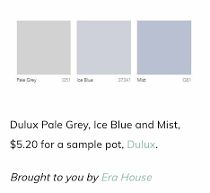 Palette Dulux Ice Blue Paint Colors