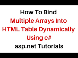 dynamic html table asp net using c 4 6