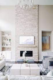 Whitewashed Fireplace Designs