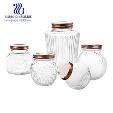 Glass Storage Container Jars With Rose