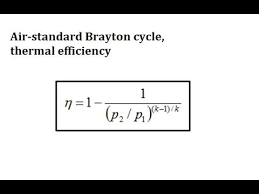 Derive Brayton Cycle Thermal Efficiency