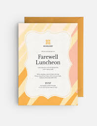 farewell luncheon invitation template