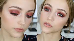 red glittery eyes makeup tutorial