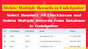 delete multiple records from database