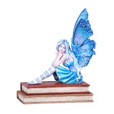 Reading Fairy Statue With Book By Amy Brown