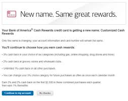 We did not find results for: Bank Of America Cash Rewards Card Renamed To Bank Of America Customized Cash Rewards Doctor Of Credit