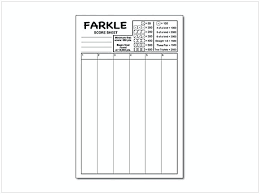 Farkle Score Sheet Cycling Studio