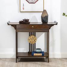 2 Tier Open Storage Console Table