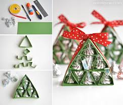 Cut a 3 piece of the metallic tinsel stem and bend it into a halo shape. How To Make Hershey S Kisses Christmas Trees