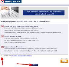 how to make hdfc credit card payment