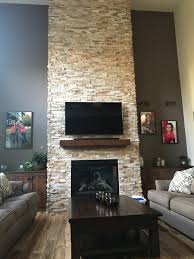 tall walls on side of fireplace