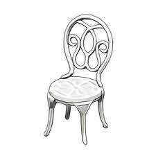 iron garden chair white for