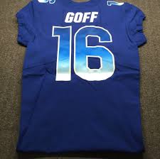 View expert consensus rankings for jared goff (los angeles rams), read it's worth noting that three of those games came in the first five weeks, so the allure is wearing off. Nfl Auction Nfl Rams Jared Goff Game Issued 2019 Pro Bowl Jersey Size 42