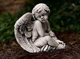 Angel Cupid Sculpture Concrete Baby