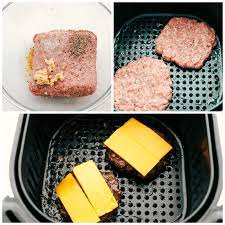 air fryer hamburgers with cheese
