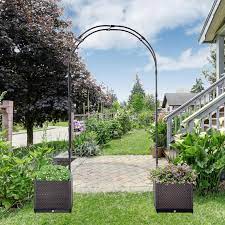 Outsunny 8ft Garden Arch With Two