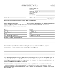 mobile home bill of sles in pdf