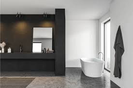 what color vanity with grey tile