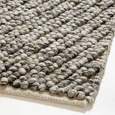 hand tufted carbon grey area rug