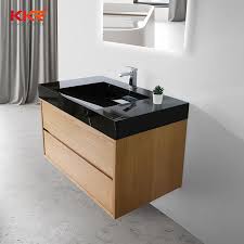 Marble bathroom vanity top : Glossy Black Marble Pattern Solid Surface Resin Stone Bathroom Vanity Basin Cabinet Basin 002 Kkr Stone