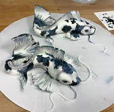Koi Art Clay Wall Art Fish Art