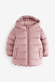 Buy Pink Shower Resistant Padded Coat