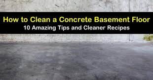 clean a concrete basement floor