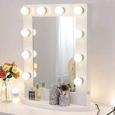 It's easy to see why girls love them so much. Chende Gloss White Makeup Vanity Mirror With Lights Hollywood Lighted Mirror With Led Bulbs Tabletop Illuminated Wall Mounted Cosmetic Mirror Walmart Com Walmart Com