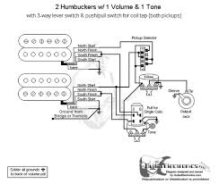Split coil humbucker wiring diagram. 2 Humbuckers 3 Way Toggle Switch 1 Volume 1 Tone Coil Tap