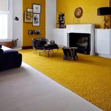 color carpet goes with mustard walls