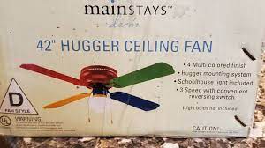 new mainstays 42 hugger ceiling fan