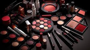 premium photo a makeup table with a