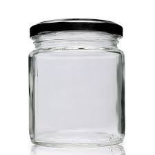 250ml Clear Glass Jar Lid Ampulla
