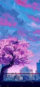 cherry blossom tree anime