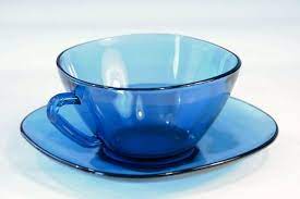 Glass Square Tea Cups And Saucers