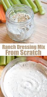 homemade ranch dressing mix served