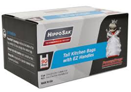 The handles of our 13 gallon hippo sak fit snugly around any kitchen trash can and hippo sak holds 10% more than your standard drawstring bags Free Hippo Sak Tall Kitchen Trash Bag Sample Hunt4freebies