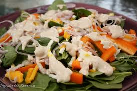 baby spinach salad with creamy dijon