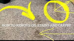 remove oil or grease from a carpet