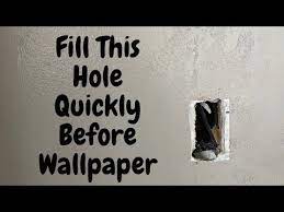 holes in drywall before wallpaper