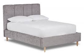 Evita Fabric Bed With Fluted Headboard