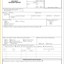 Sample Police Accident Report Template Incident Word U2013