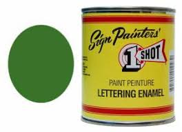 1 shot lettering enamel 4oz medium green