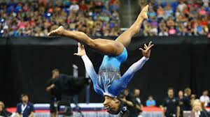 11 female gymnasts with skills named