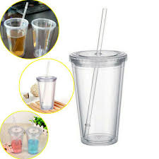 16oz double walled plastic cup with lid
